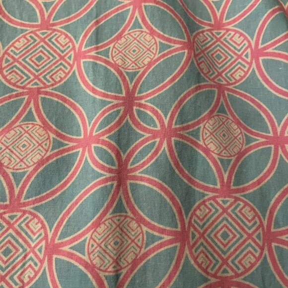 Mud Pie Pajama Bottom Lounge Pants with Ruffle Drawstring Size Medium Pink Blue - Picture 7 of 7